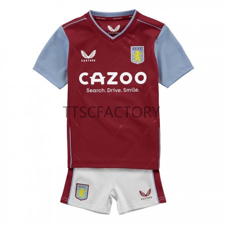 Fußballtrikots Aston Villa Kinder 2022-2023 Kurzarm Heimtrikotsatz kaufen